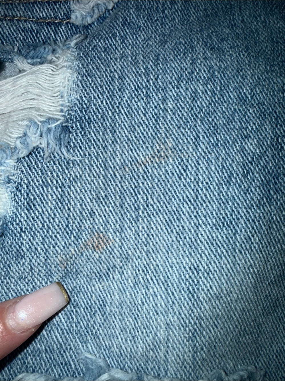 Klique B Distressed Cutoff Denim Shorts Size 27 High Rise Light Wash Jorts - Picture 12 of 12